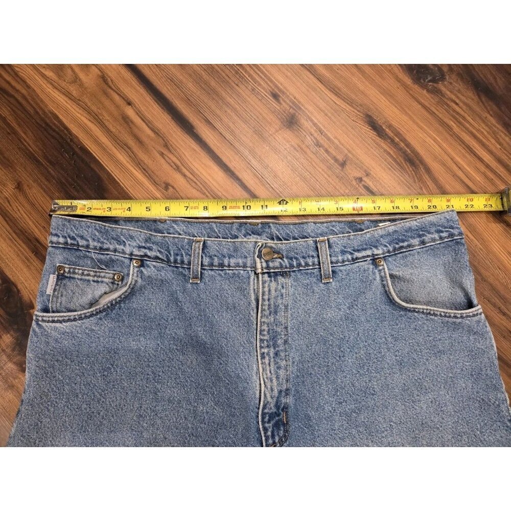 Vtg Carhartt Mens Flannel Lined Jeans Pants Denim Sz 44x24 Union Made USA - Picture 11 of 14